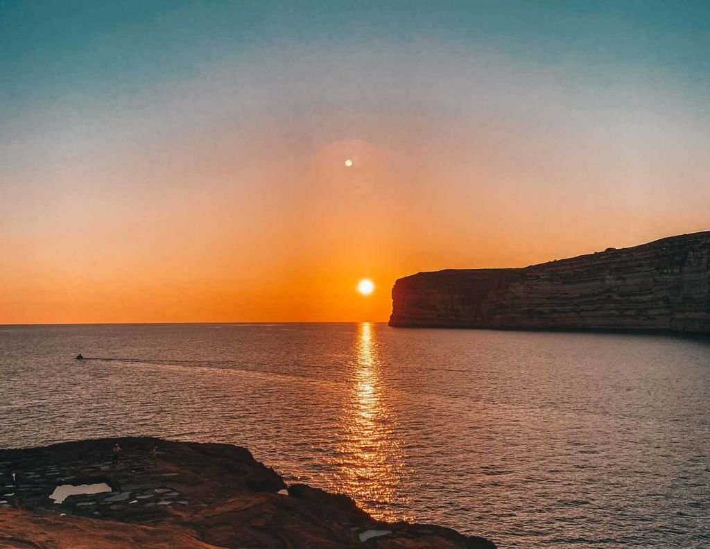 Sunset at xlendi bay Gozo
